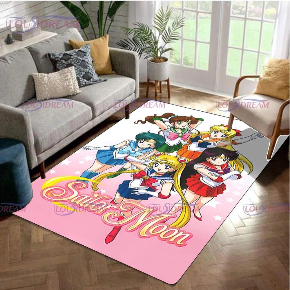 3D милые красочные коврики и ковры S-Sailor-M-Moon для гостиной, спальни, входа, большой площади, мягкий ковер, декоративный коврик