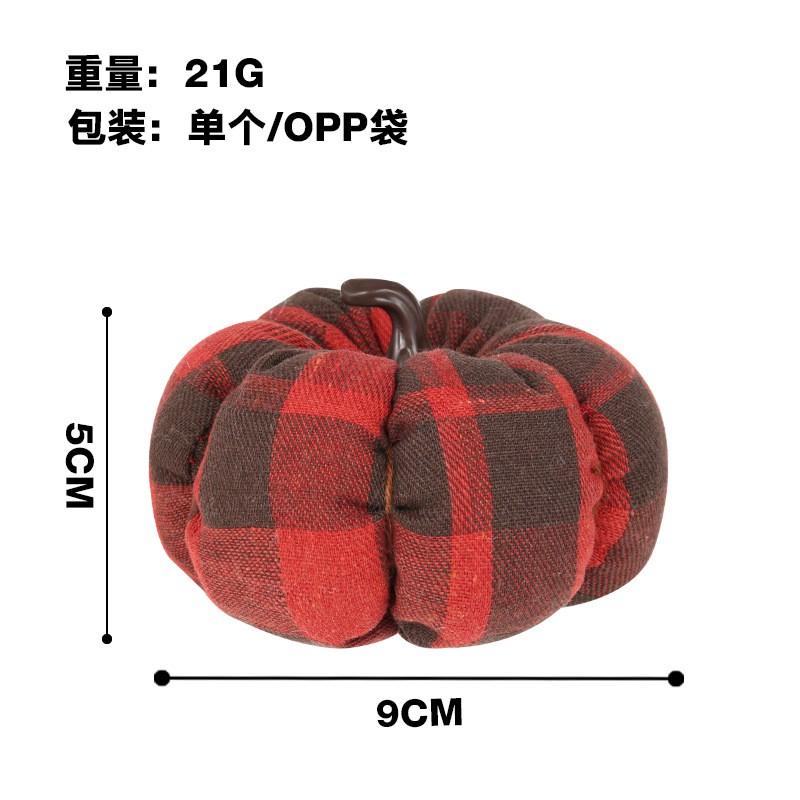 Halloween Decor Harvest Festival Plaid Pumpkin Decoration Thanksgiving Table Centerpiece