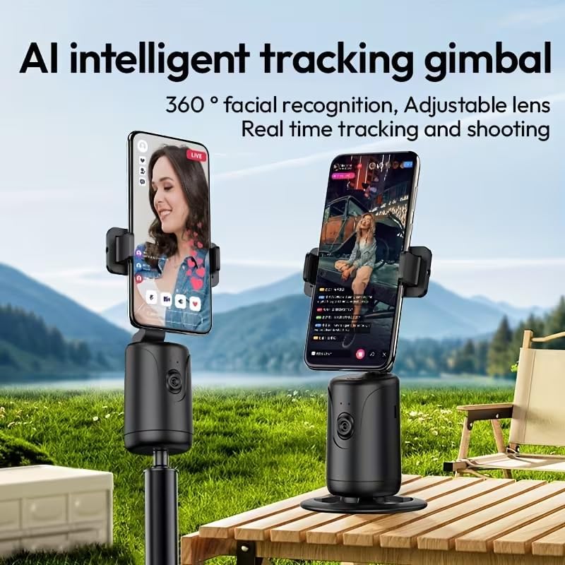 AI Mobile Stabilizer,Auto Face Tracking Tripod,Smart Gesture Live Streaming Mobile Automatic Intelligent Stabilizer,Smart Bluetooth Face-Tracking