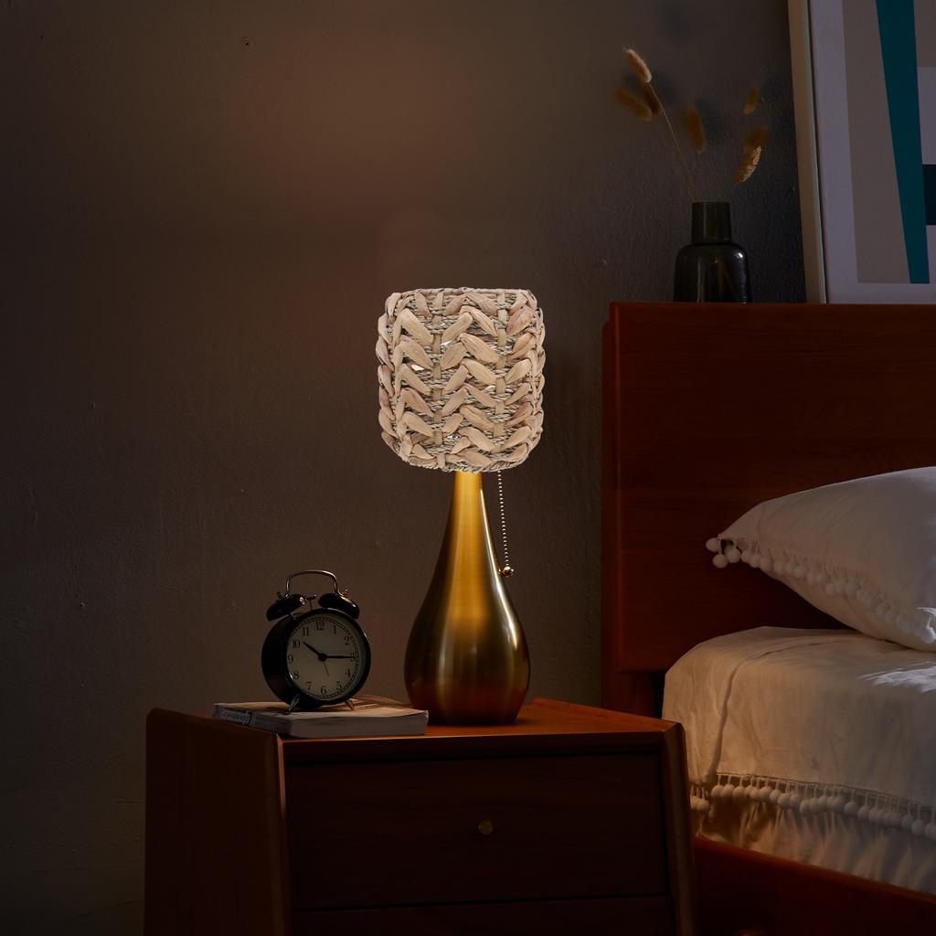 Lightweight Woven Lampshade for Ceiling Light Pendant Lamp Living Room Bedroom Study Rustic Style Decorative Lamp Cover