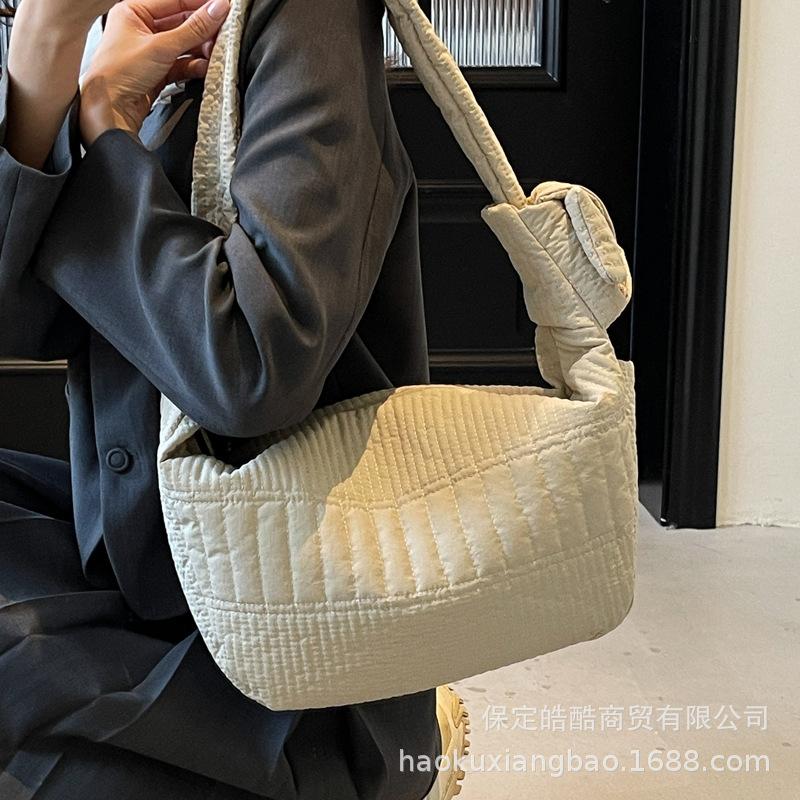 Вместительная нейлоновая холщовая сумка женская 2025 лето новая повседневная универсальная на плечо, сумка-мессенджер премиум-класса в форме пельменя