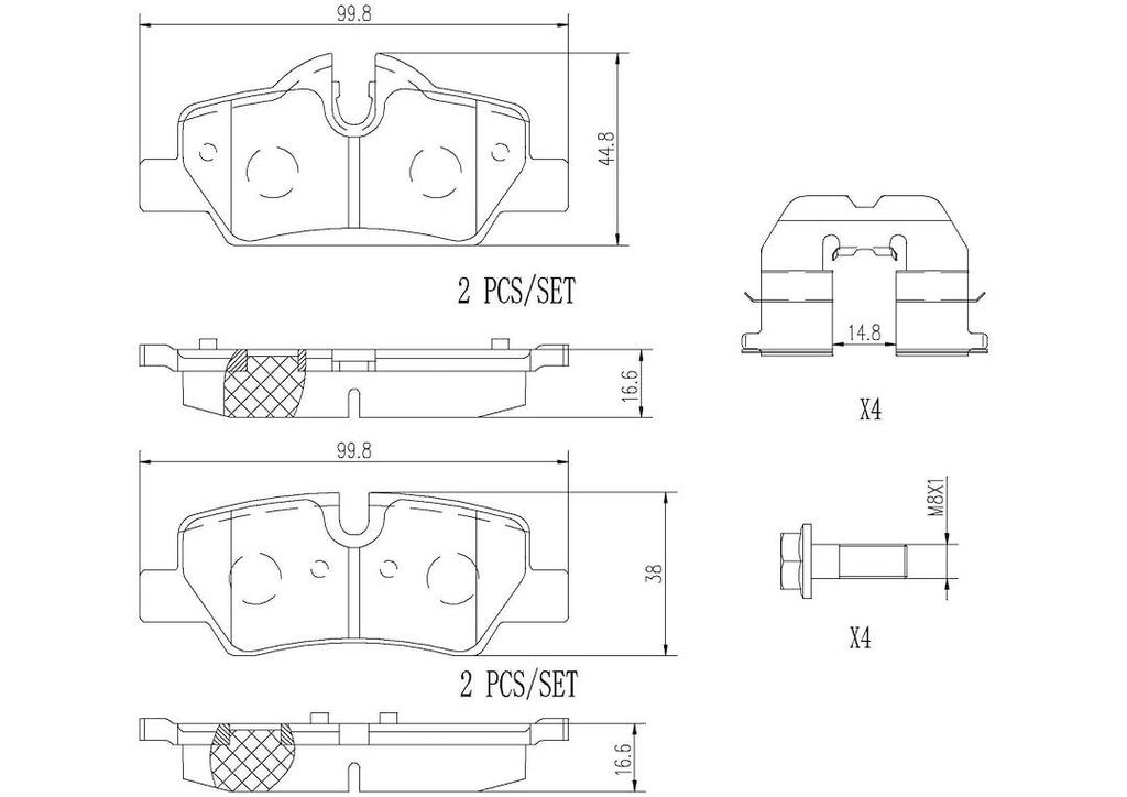 Колодка для импортных автомобилей Продукт P06090N BREMBO/Керамика номер