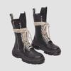 31750001 Рик Оуэнс Др. Ботинки Martens 1918 DMXL до середины икры Черные (Мужской)