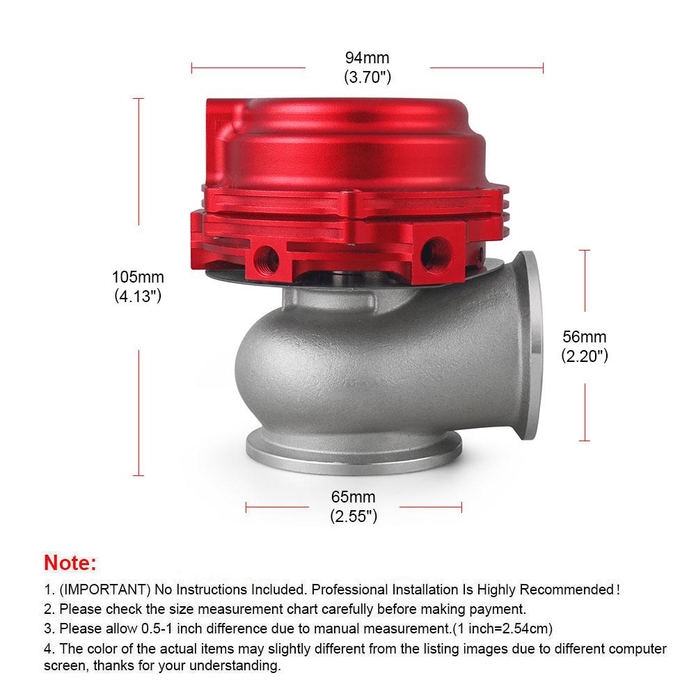 Dynoracing 44 мм внешний турбонаддув с фланцевым креплением, V-образным фланцем и пружиной 14PSI