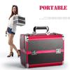 Portable Lockable Aluminium Hard Make Up Travel Storage Box, Cosmetic Beauty Vanity Case, Organiser, Large Capacity Toolbox Case