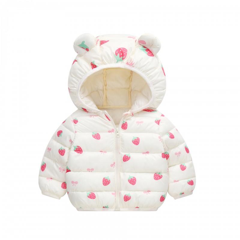 Kids Winter Lightweight Cartoon Hooded Cotton Puffer Jacket Toddlers 1-3 Years