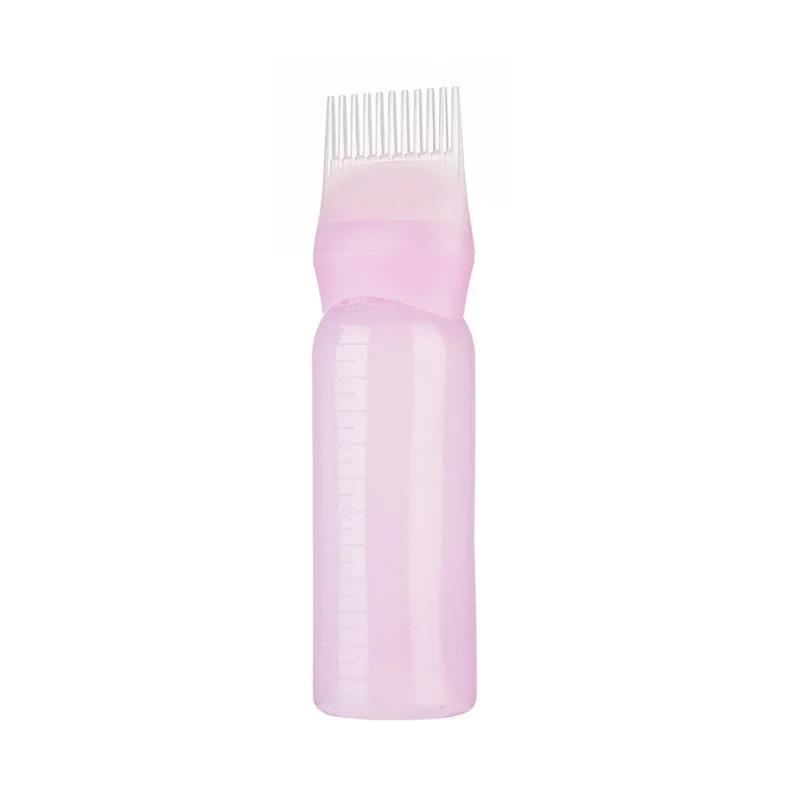 1pcs Hair Comb Hair Oil Dispenser Bottle Root Comb Applicator Hair Dye Refillable with massager Brush Hairdressing Coloring Tool