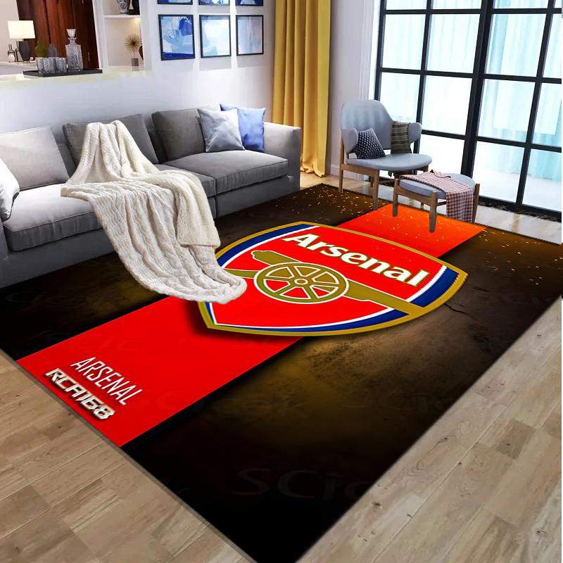 Arsenal F.C Pattern Rug, Indoor/Outdoor Mat, for Picnic, Gameroom, Bedroom, Office, Living Room, Home Decor Carpet, Birthday Gift
