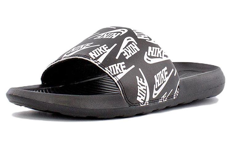 Nike Мужские повседневные шлепанцы Victori One Черно-белые CN9678-008