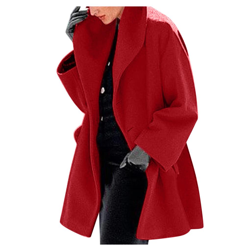 Женское зимнее шерстяное пальто-тренч, женская теплая тонкая длинная верхняя одежда