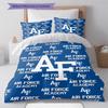 Air Force Falcons Pattern Bedding Set Quilt Cover Pillowcase Home Decor Gift (1 * duvet cover + 2 * pillowcase, without core)
