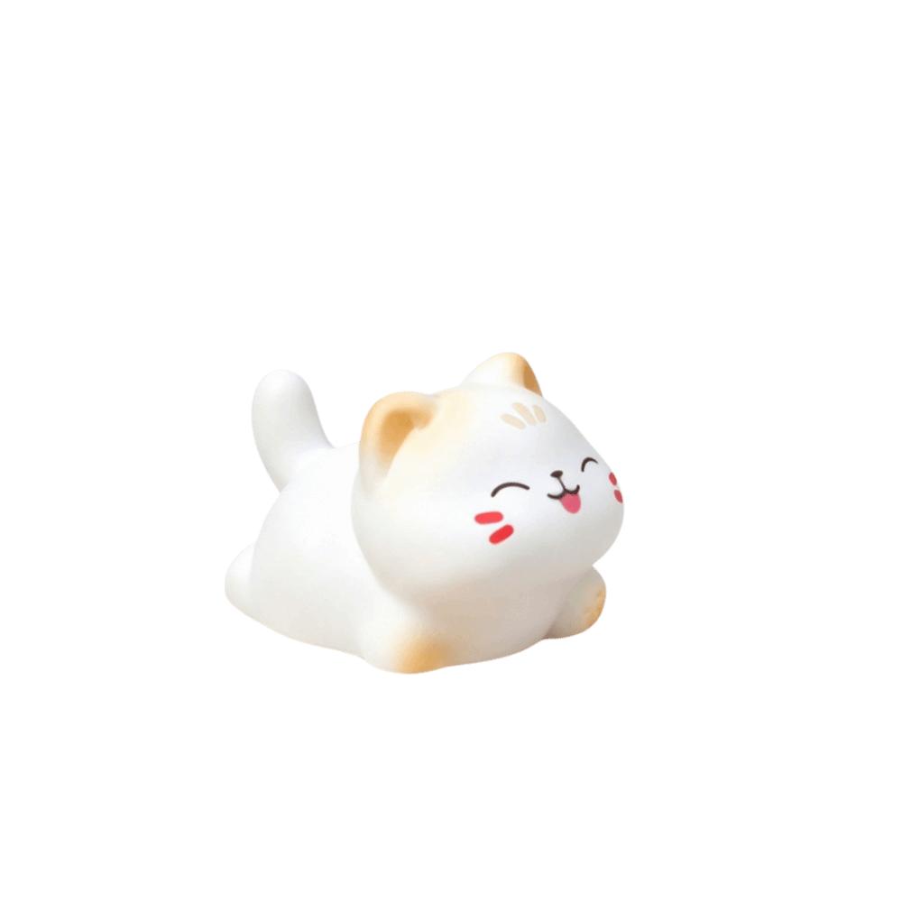 Wealth Cat Model Mini Resin Crafts Kawaii Animal Ornaments Cat Figurine Desktop Decoration