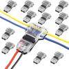 12Pcs T Tap Wire Connector 3 Way 18 AWG 2 Pin Automotive Wire Splice Connector T Type Wiring Connector for Vehicle Audio Video