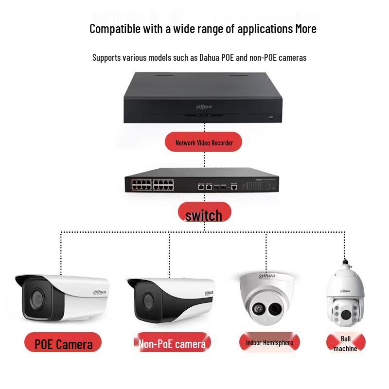 Dahua 8-Channel Smart NVR Network Surveillance Host CN plug (adapter included)