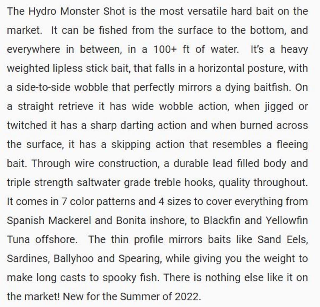 Yo Zuri Тонущая приманка Hydro Monster Shot 140 R1480-HPSC (8045)