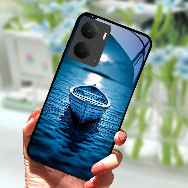 For Realme P3 5G Case Tempered Glass Back Cover For Realme P3 5G Shockproof Back Cover RealmeP3 P 3 Hard PC Protective Shell