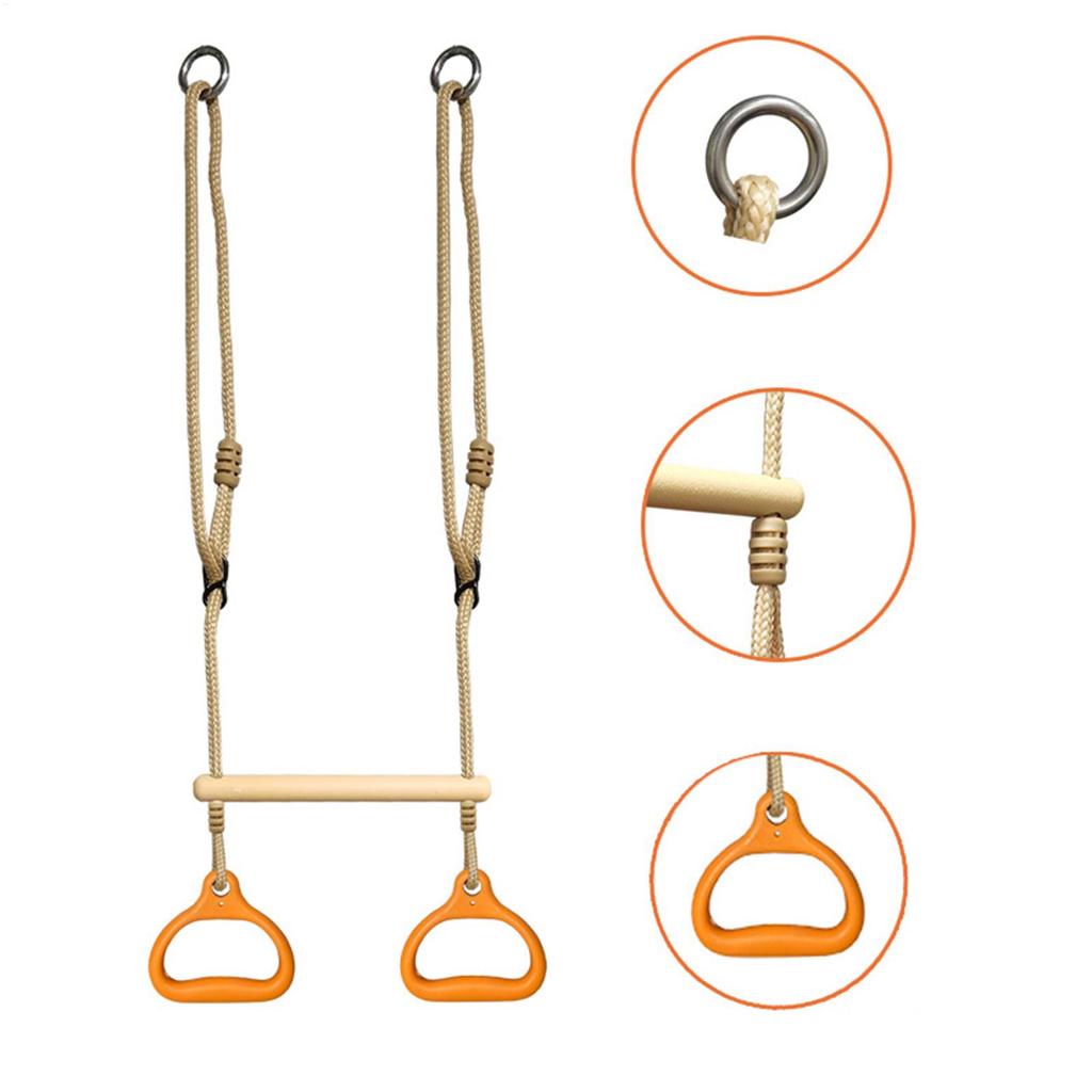 Трапеция с перекладиной, оборудование для детской площадки, кольца, перекладина, эргономичные сенсорные кольца, игра для детей, малышей, взрослых, для игр в помещении, на заднем дворе