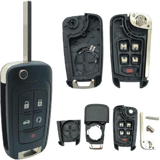 Замена корпуса брелока подходит для Chevy Cruze Malibu Equinox Sonic Impala GMC Terrain Buick Regal Lacrosse 2010 2011 2012 2013 2014 2015 2016
