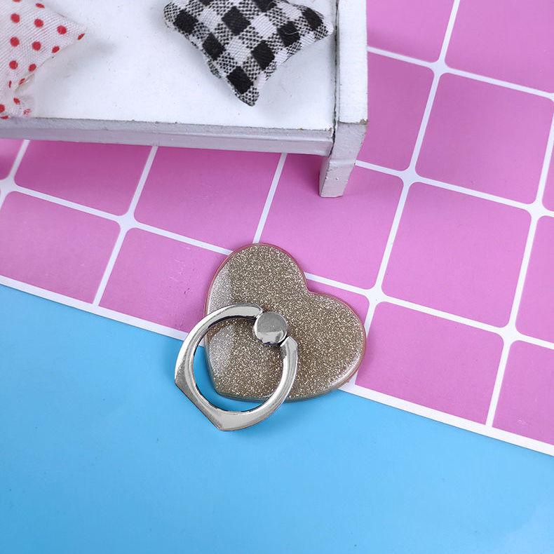 Сверкающая розовая пряжка для кольца на палец с липкой надписью «Любовь», защита от падения и потери, универсальная пряжка для ленивого телефона, мужские и женские браслеты с блестками