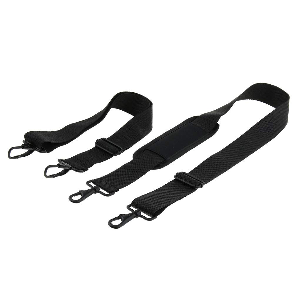 Two adjustable shoulder for instrument straps, black, padded, bags.