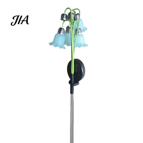 Decorative Outdoor Flower Lamps 6 Head Lily Solar Garden Light, IP44 Waterproof Lights Stake Lamp for Yard Patio, Pathway Landscape Lighting