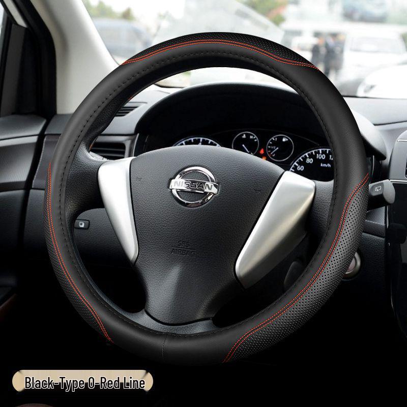 D0X Накладка на руль из натуральной кожи для Nissan Sylphy, Murano, старой Teana, Qashqai, Sunny, Livina, Tiida.