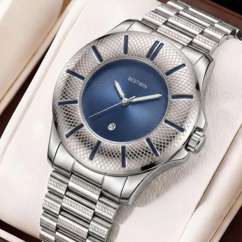 Men's Snake Pattern Quartz Watch Fashion Waterproof Luminous Trendy Wristwatch for Men