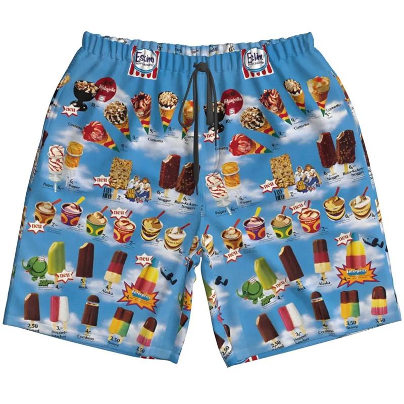 Fashion Summer Ice Cream Beach Shorts