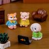 Креативный мультфильм милый кот собака свинья микро пейзаж смоляные украшения для домашнего украшения кавайное животное комната украшение стола