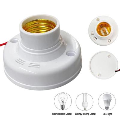 E27 Base PIR Motion Detector Wall Lamp Holder Socket Led AC220V Automatic Human Body Infrared PIR Sensor Lamp Light Screw Cap Socket Lamp Bulb