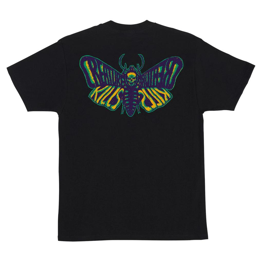 Creature DEATHMOTH Skateboard T Shirt BLACK