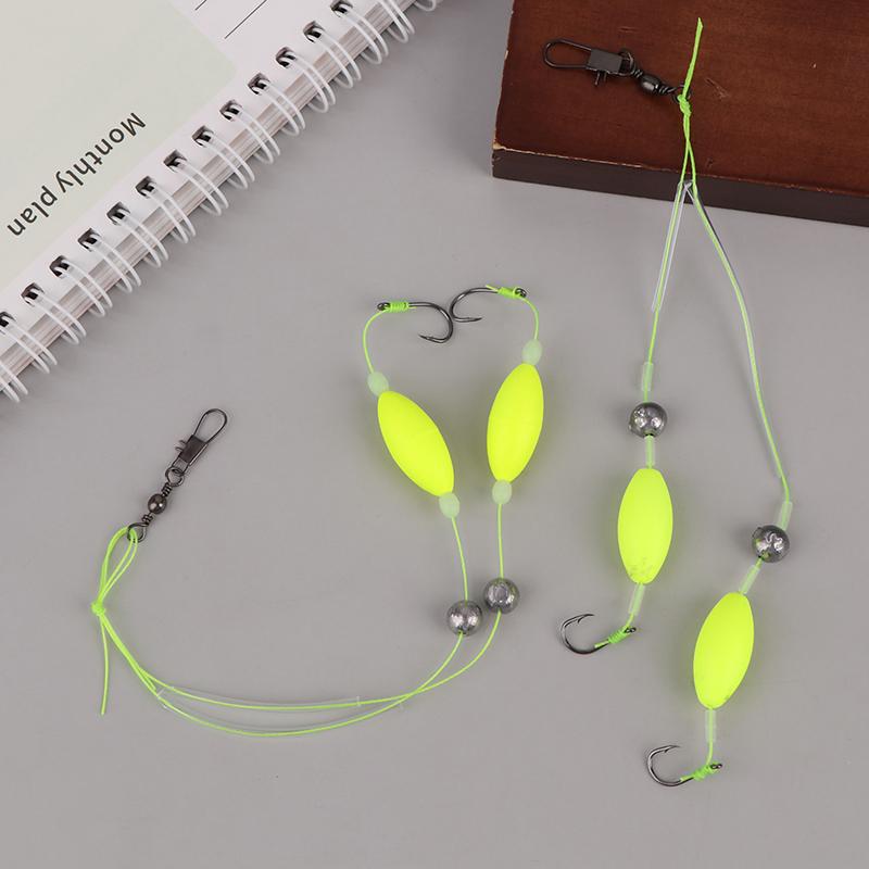 1Pc 2 Hooks Reverse Bottom Rig Flip The Fishing Hair Rigs Hook Iseni Fishing Hook Ready-To-Use Size3#-11# Carp Rigs Fishing Lure