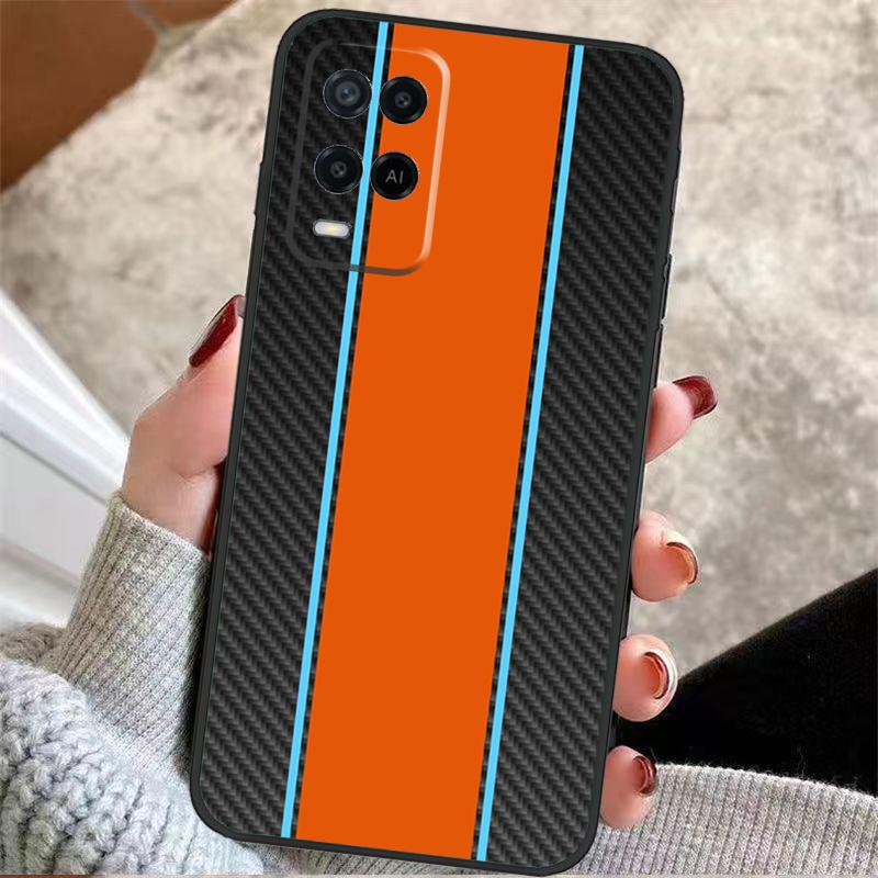 Чехол для телефона OPPO A17 A57 A96 A76 A16 A18 A58 A78 A98 A74 A94 A5 A9 A52 A72 A15 A93 A53 A54 S с рисунком под карбон