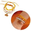 Stackable Halloween Bracelet Multilayered Rice Bead Design Pumpkin Ghost Charms Vibrant Colors Adjustable Wrist Jewelry Gift