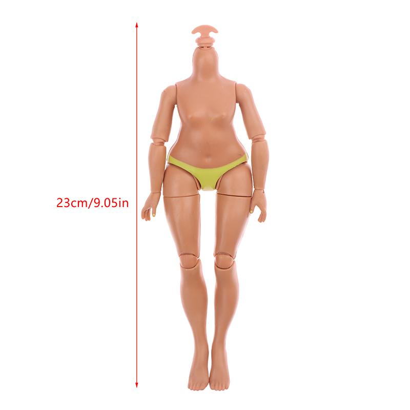 23Cm Height Big Sister Doll'S Body 1/6 Joints Movable Body Dark/ Light Brown Skin Slime Doll Accessories