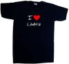 I Love Heart Liberia V-Neck T-Shirt