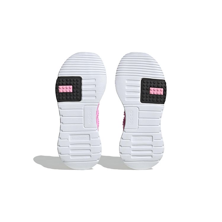 Adidas Lego X  Neo Racer TR21 Mesh Comfortable Versatile Durable Low-Top Kids Running Shoes Kids Sneaker Pink Yellow ID7366