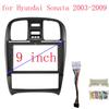 Car Radio Fascia Multimedia Player Head Unit Frame Kit Auto Stereo Dash Panel Cover Holder For Hyundai Sonata Fe 2003-2009