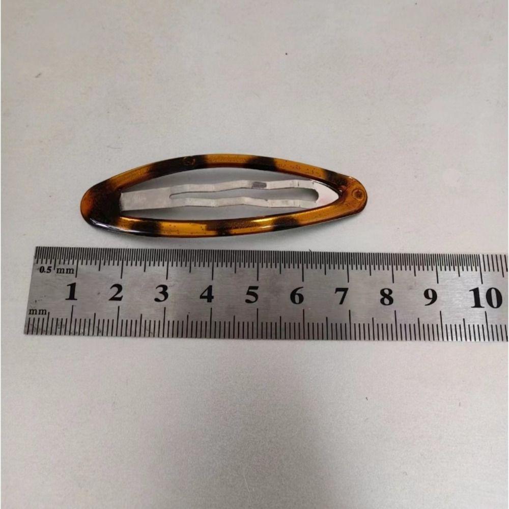 Винтажные заколки для волос в корейском стиле с леопардовым принтом, украшения для прически в стиле Y2K, овальные заколки-клипсы для челки для женщин и девушек