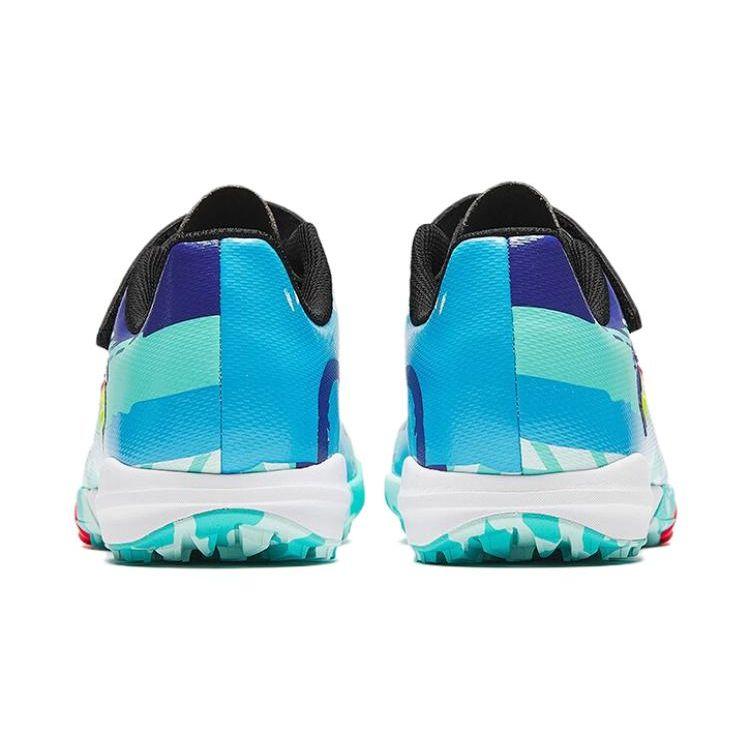 Anta Детские футбольные бутсы с круглым носком, на липучке, амортизирующие, износостойкие, низкие, для футбола, детские футбольные бутсы, зеленые, синие, черные, 312342201-1