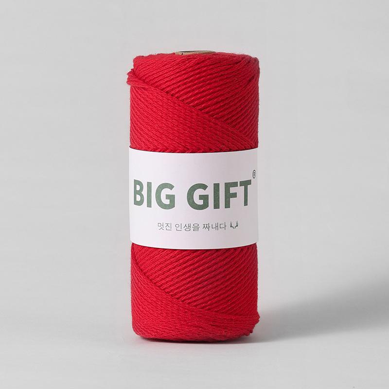 BIGGIFT Ручная работа Круглая полая хлопковая пряжа - 150 г Средней толщины Пряжа для вязания крючком Сумки