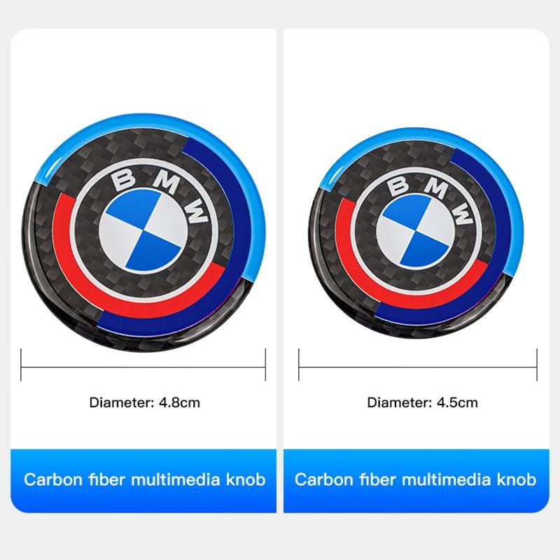 BMW Car M Power Emblem Multimedia Button Cover Trim Knob Stickers For BMW M G20 G30 F10 F40 F44 F34 F30 G01 G02 G05 G06 G07 F25