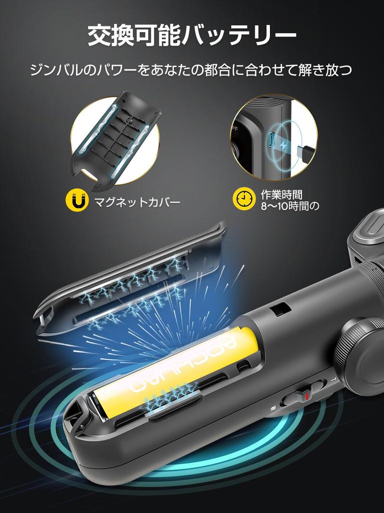 AOCHUAN Gimbal Stabilizer для смартфона с RGB магнитной заполняющей подсветкой Складной iPhone Gimbal для с функцией отслеживания лиц для записи видеоблога Smart X