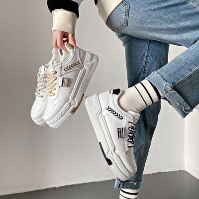 Весенние новые студенческие туфли на платформе, повседневные белые туфли, спортивная универсальная повседневная обувь