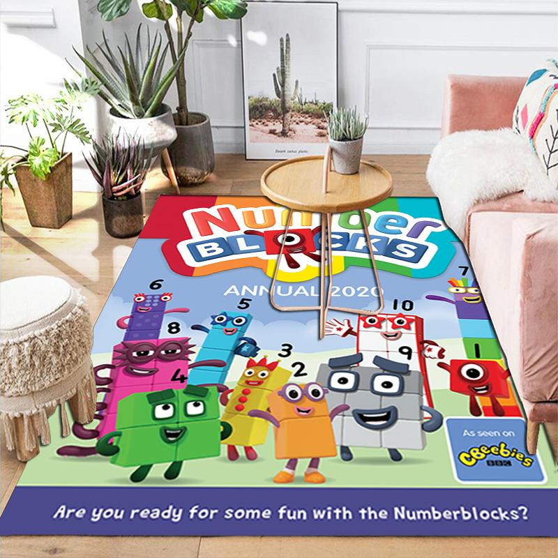 Коврик Numberblocks для пола в гостиную или спальню. Мягкий и удобный ковер. Подарок на день рождения и праздник.SFF0917524