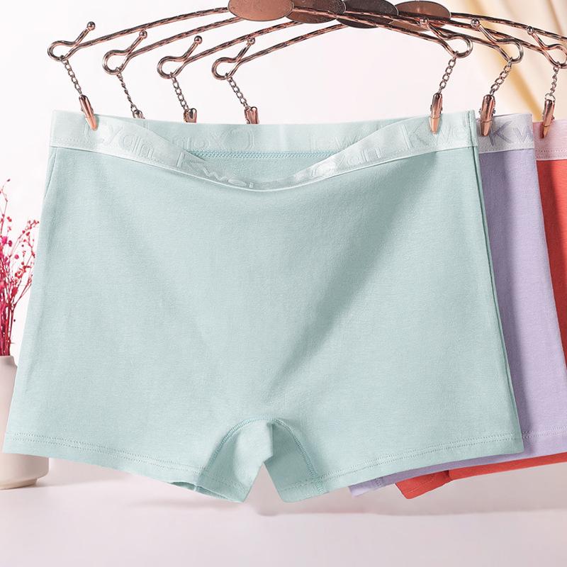 Женские трусы-боксеры для студентов из хлопка больших размеров красного цвета Year of Life