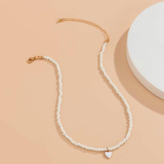 Ожерелье ручной работы из бисера с геометрическим узором «Любовь» в европейском и американском стиле