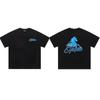 Cross-border new graffiti letter printing European and American street trendy brands loose and versatile casual men's and women's short-sleeved round