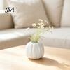 Artistic Vases for Wedding Centerpieces 5.5 Inch Resin White Vase, Modern Minimalist Tabletop Flower Nordic Style Durable Garden Decoration Decorative