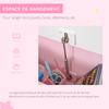 2 In 1 Wooden Toy Box, Seat Storage Bench, Storage Chest Cabinet Organiser with Safety Pneumatic Rod, Pink
